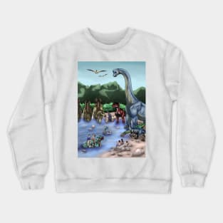 Prehistoric Watering Hole Crewneck Sweatshirt